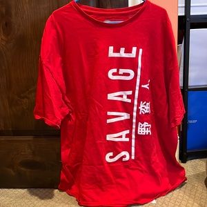 Vintage red savage t-shirt